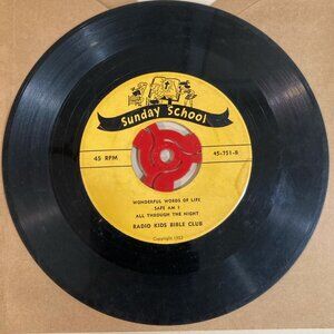 Radio Kids Bible Club Sunday School 45 Record 45-751-A *00373-A